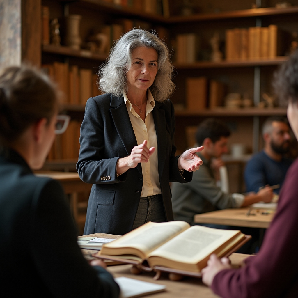Sessione di approfondimento con docente ospite nel laboratorio di legatoria