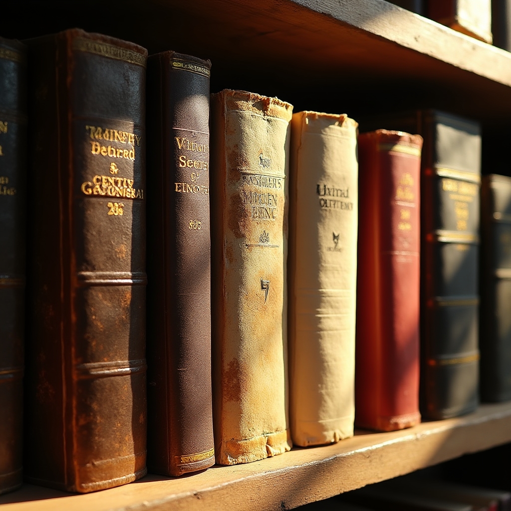 Libri antichi restaurati in esposizione sul tavolo del laboratorio